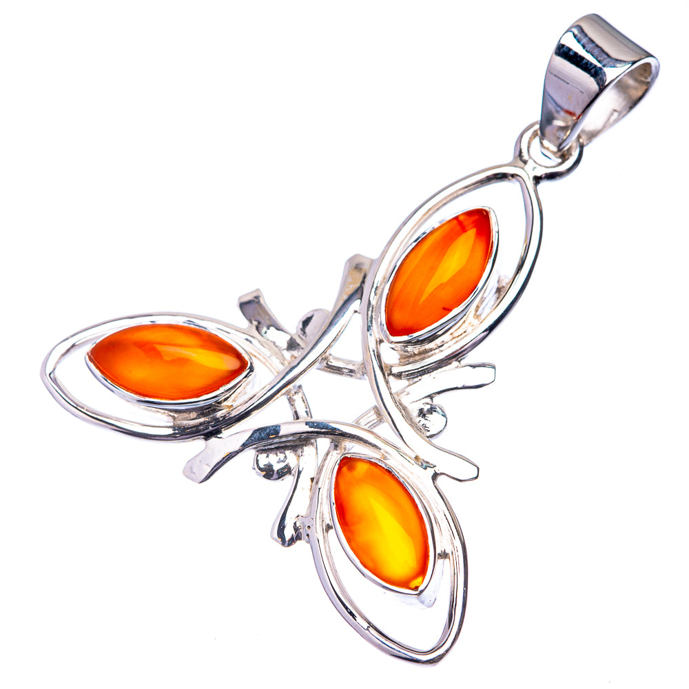 Premium Signature Carnelian Pendant 1 5/8" (925 Sterling Silver) P38772