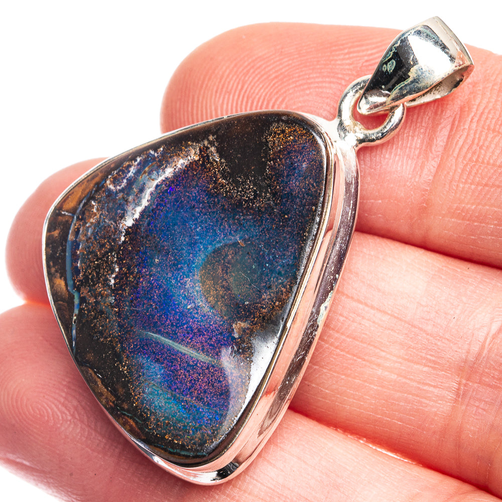 Boulder Opal Pendant 1 1/2" (925 Sterling Silver) P39369