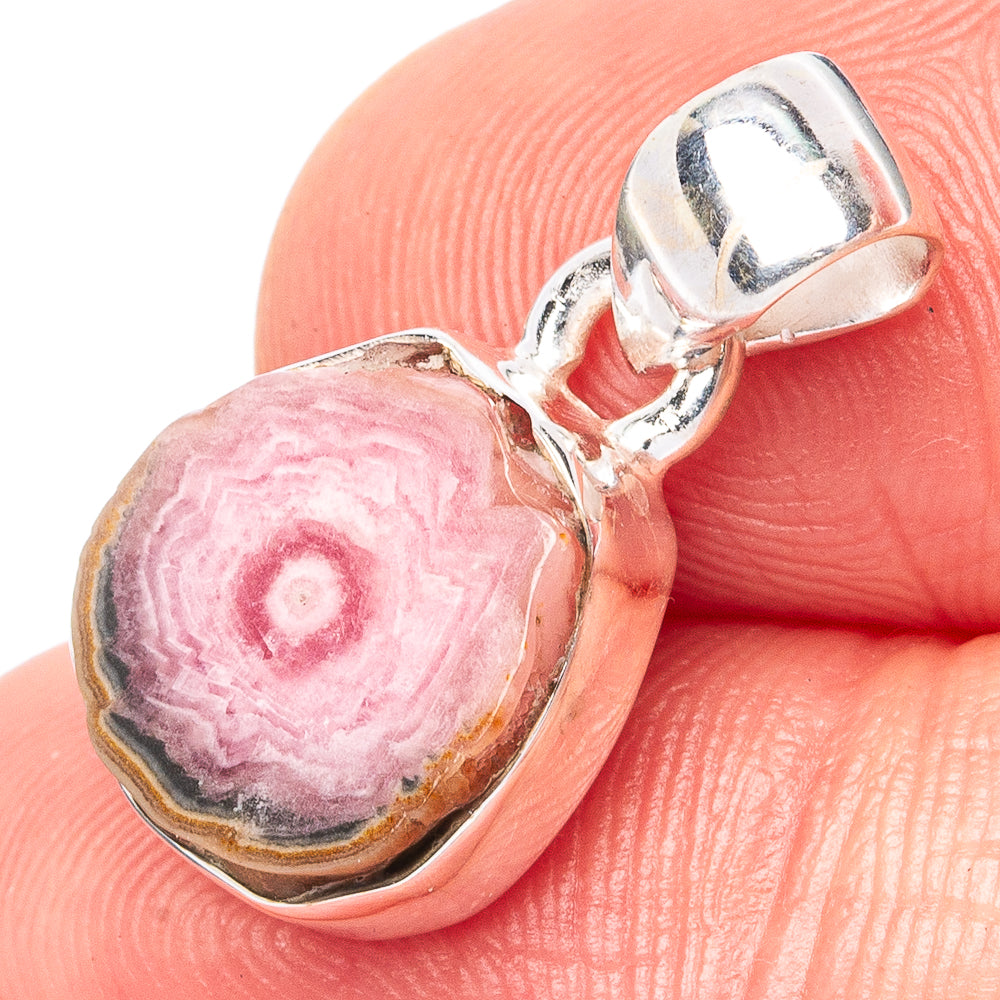 Rare Rhodochrosite Stalactite Pendant 7/8" (925 Sterling Silver) P42946