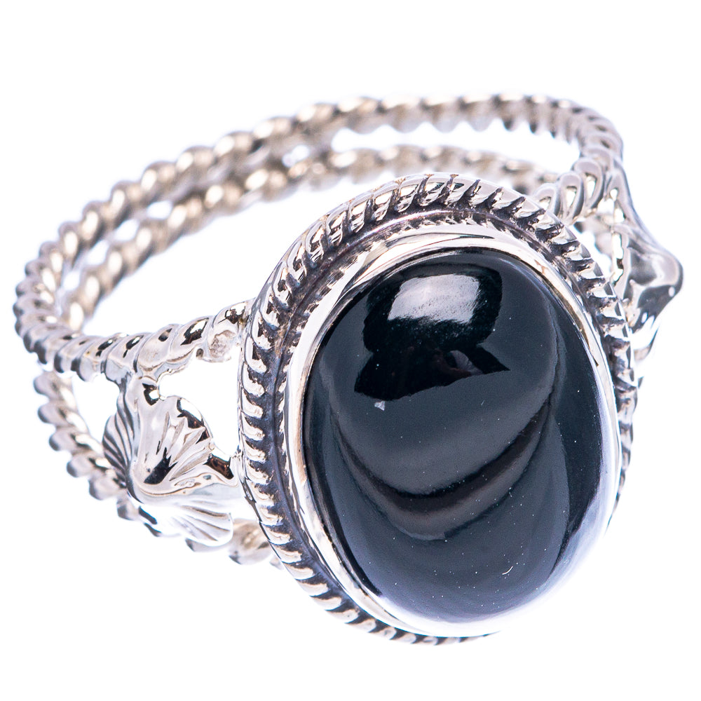 Premium Black Onyx Ring Size 8.75 (.925 Sterling Silver)