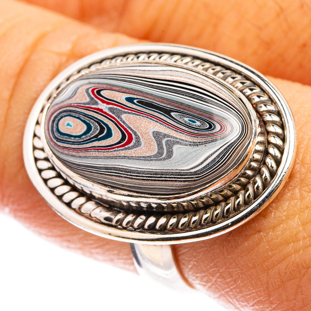 Fordite Ring Size 7.5 (925 Sterling Silver) R142862