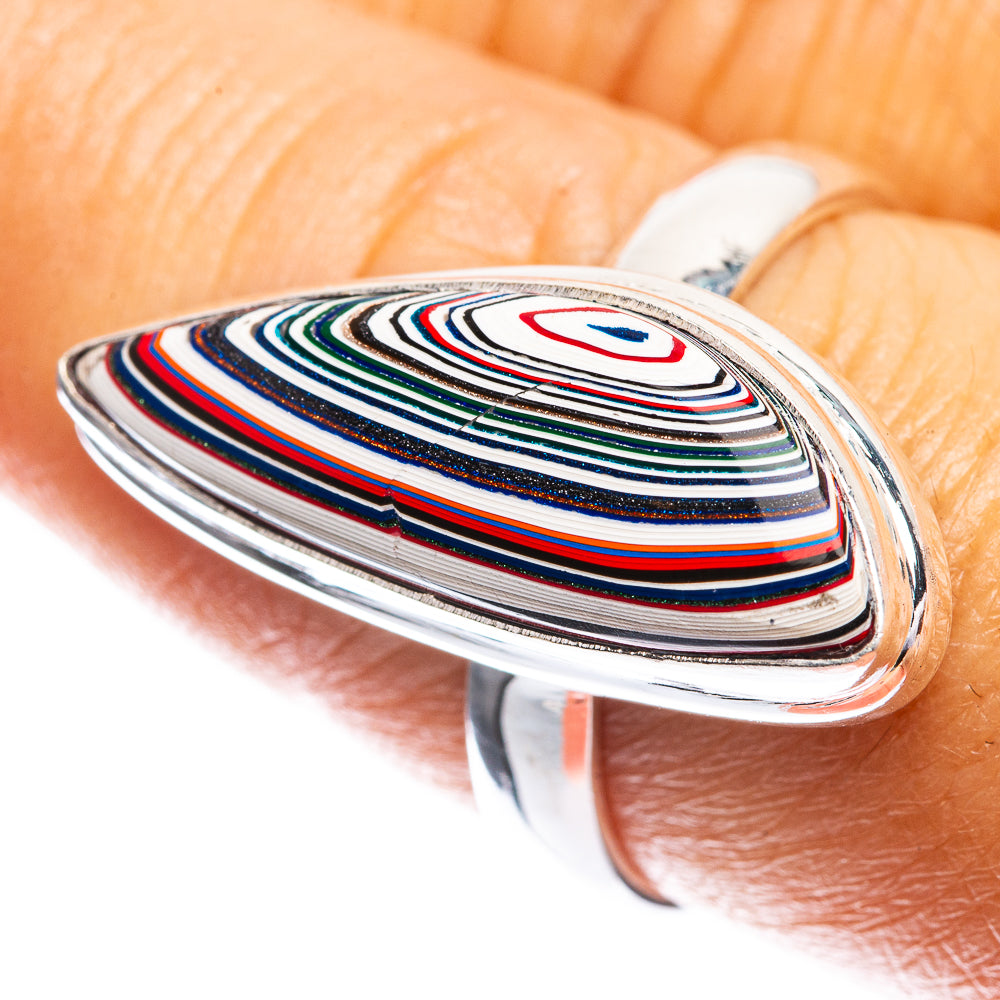 Fordite Ring Size 8.5 (925 Sterling Silver) R142454