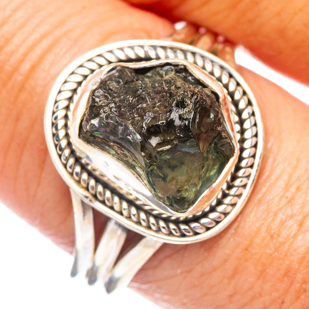 Moldavite Ring Size 9.25 (.925 Sterling Silver)