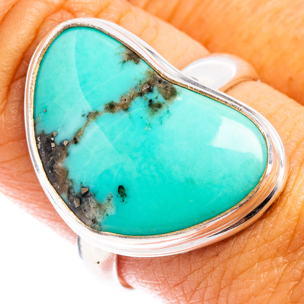 Rare Kingman Turquoise Ring Size 9 (.925 Sterling Silver)