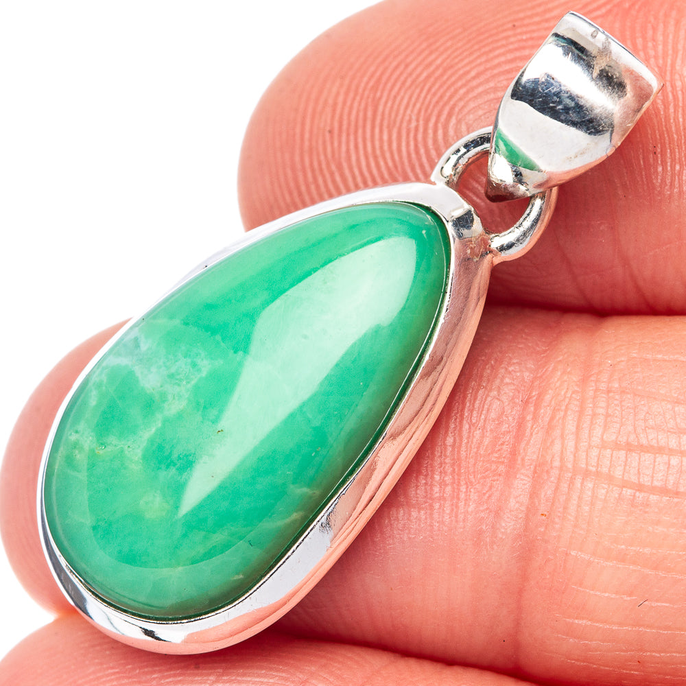 Chrysoprase Pendant 1 1/4" (925 Sterling Silver) P42534