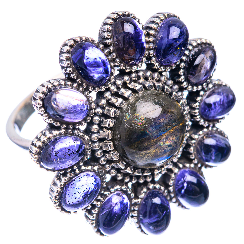 Large Labradorite, Tanzanite Ring Size 9 (925 Sterling Silver) R141445