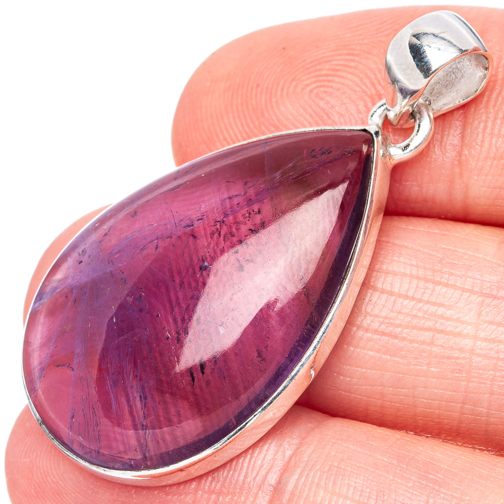 Amethyst Pendant 1 5/8" (925 Sterling Silver) P42175