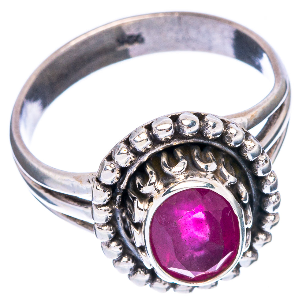 Glass Filled Ruby Ring Size 6.75 (925 Sterling Silver) R146917
