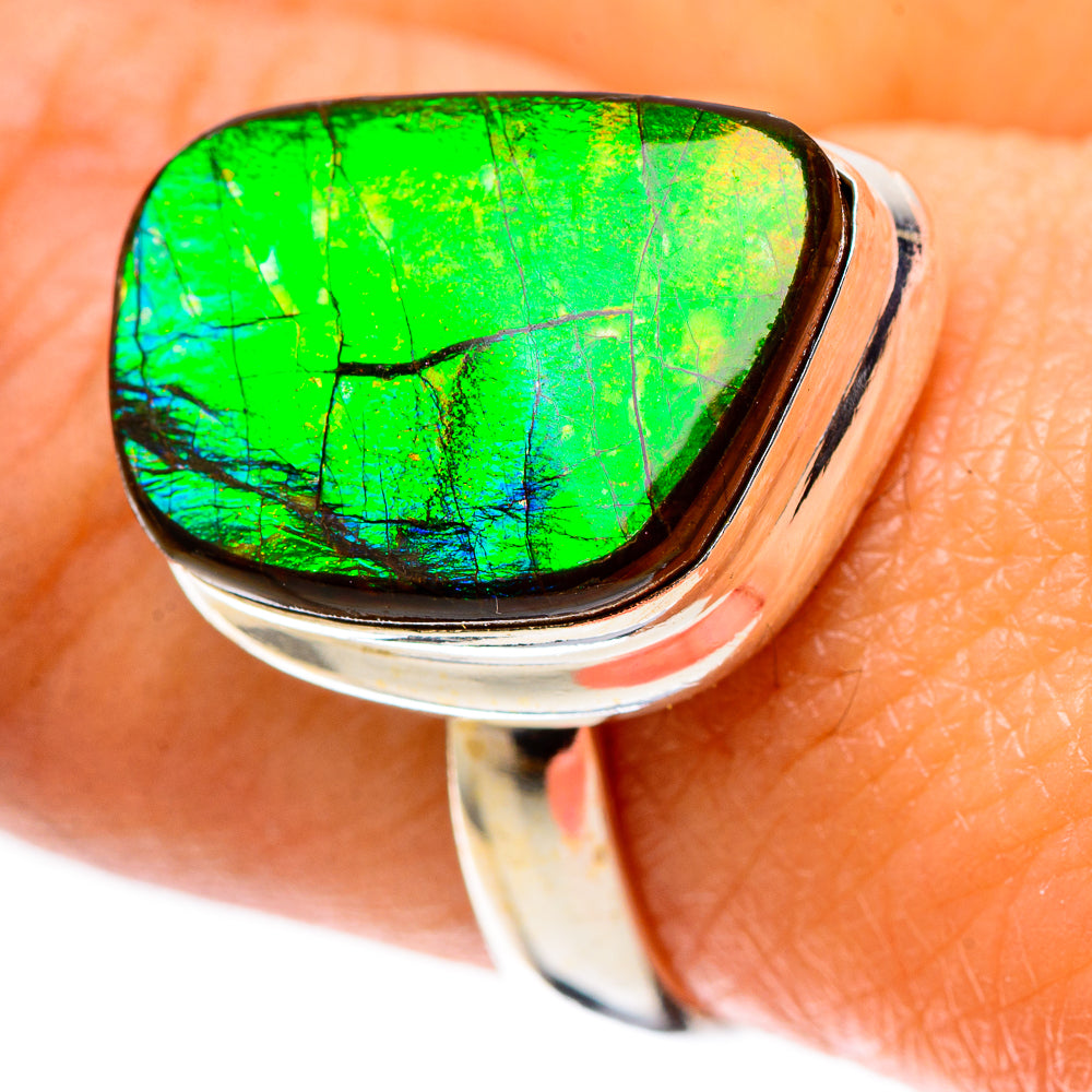 Ammolite Ring Size 8.25 (925 Sterling Silver) RING138770