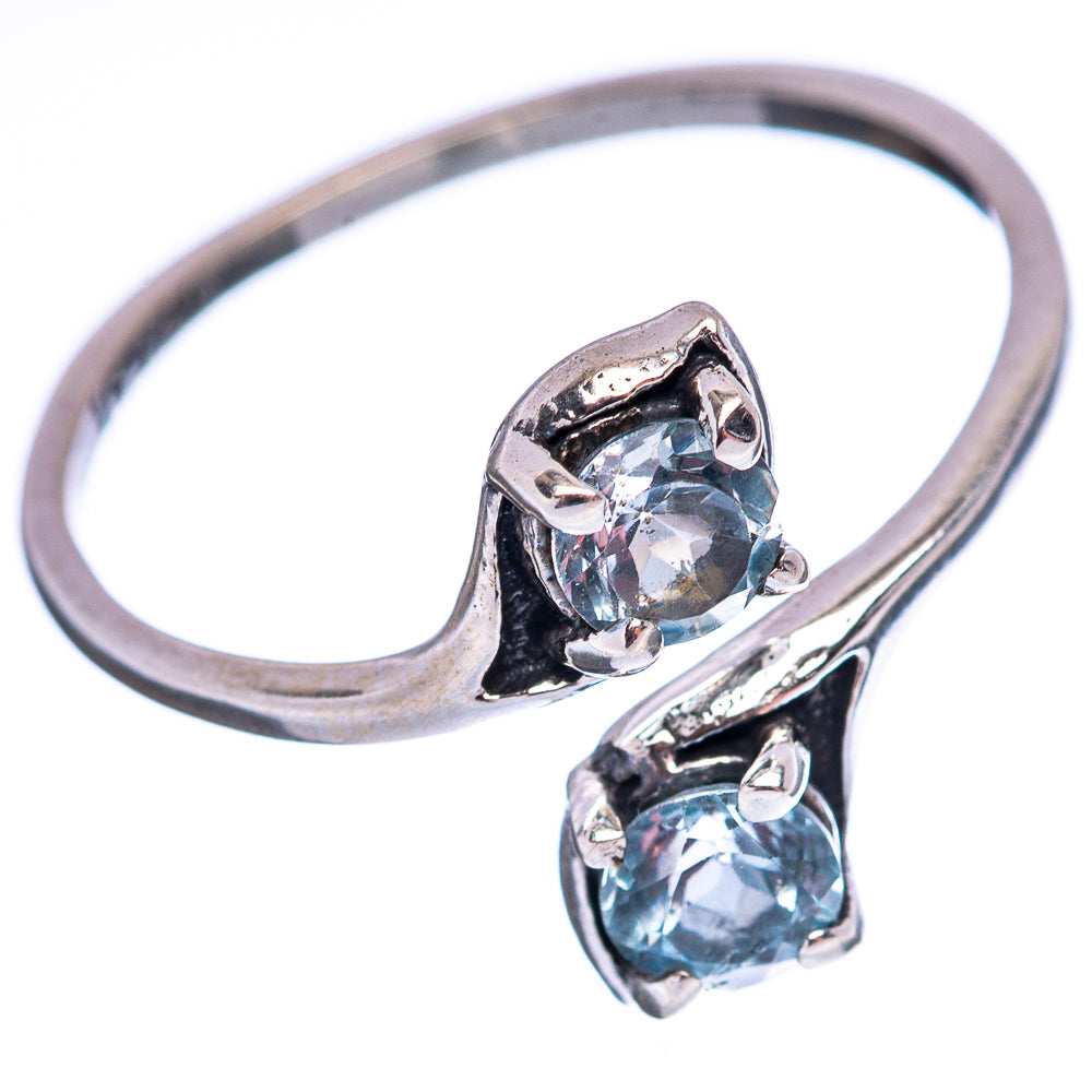 Dainty Blue Topaz Ring Size 6 (.925 Sterling Silver)