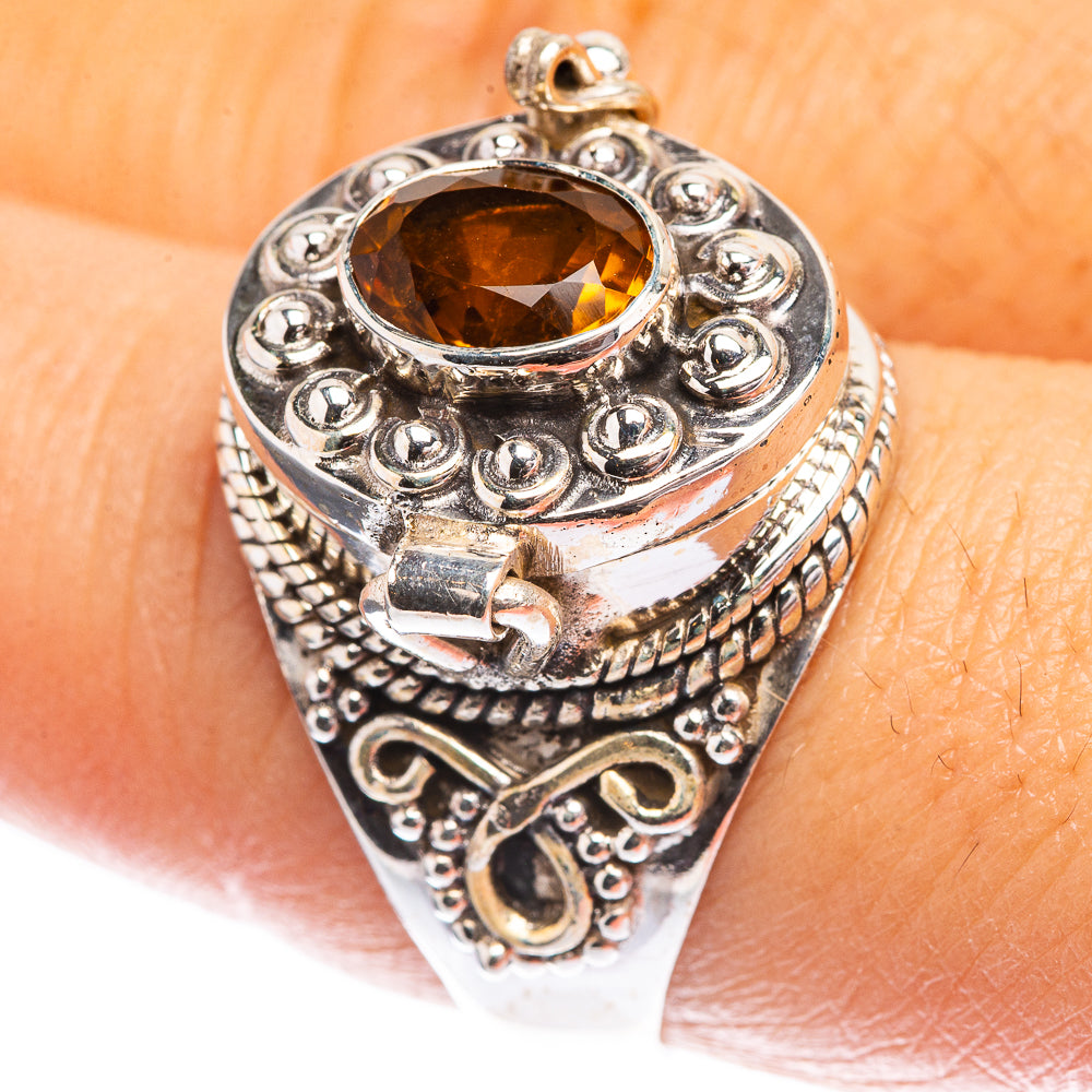 Poison Faceted Citrine Ring Size 8.75 (925 Sterling Silver) R142690