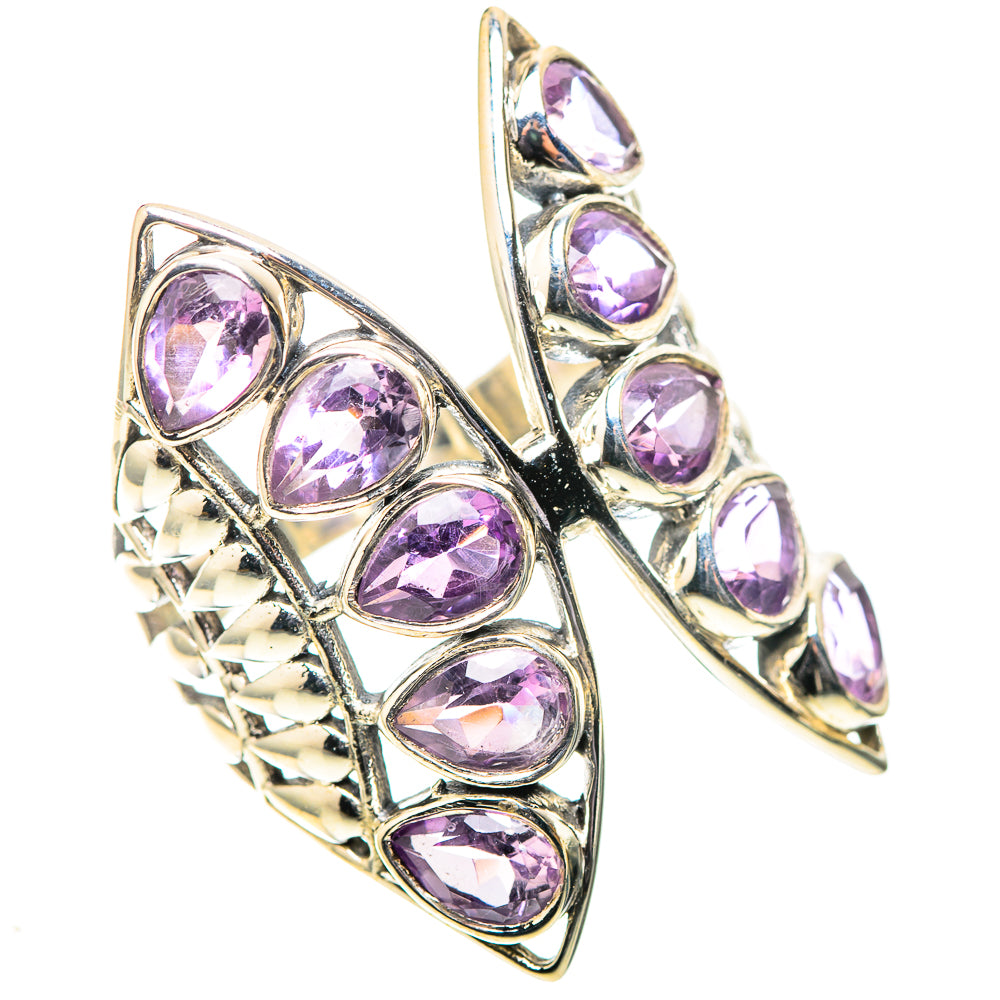 Large Faceted Amethyst Ring Size 9.75 (925 Sterling Silver) RING138638