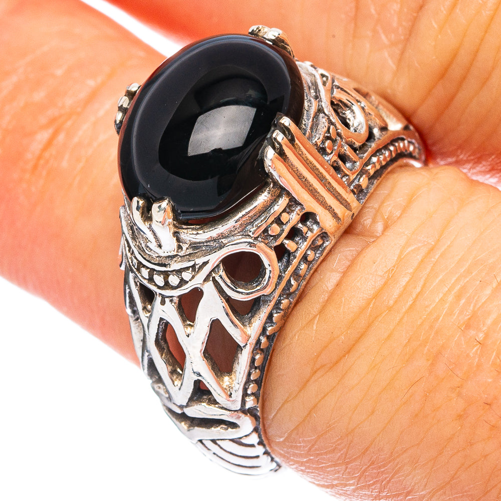 Black Onyx Ring Size 6.5 (925 Sterling Silver) R4769
