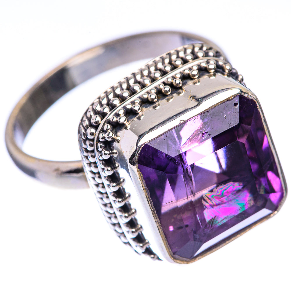 Faceted Amethyst Ring Size 9.75 (925 Sterling Silver) R140494