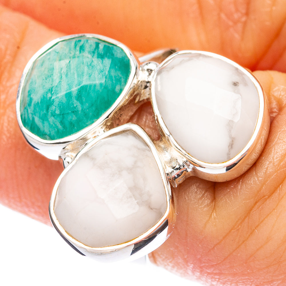 Asc Premium Amazonite, Howlite Ring Size 5.75 (925 Sterling Silver) R3453