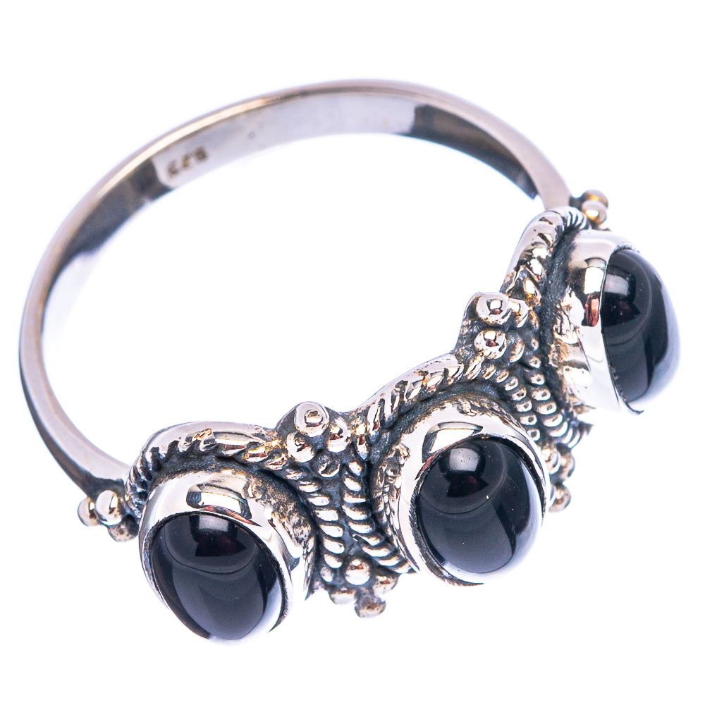 Black Onyx Ring Size 9 (.925 Sterling Silver)