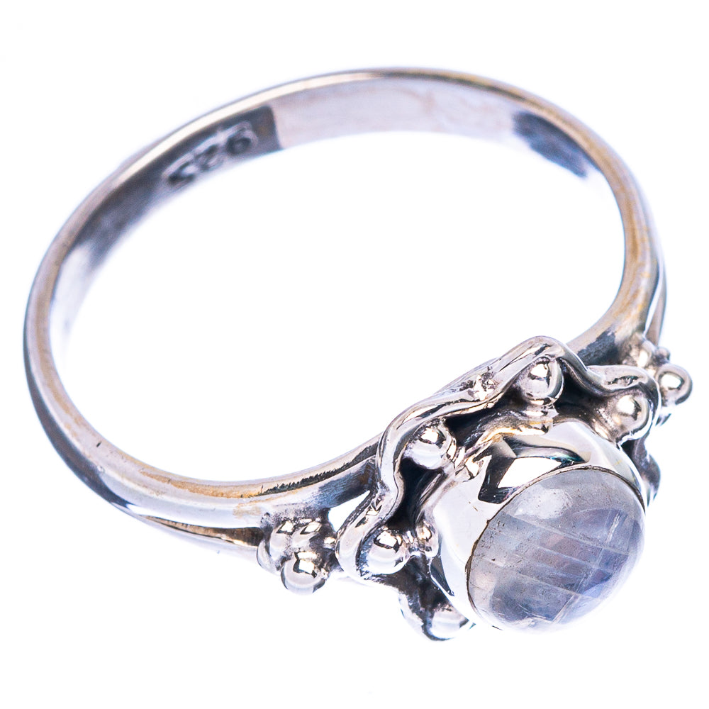 Rainbow Moonstone Dainty Ring Size 7 (925 Sterling Silver) R146964