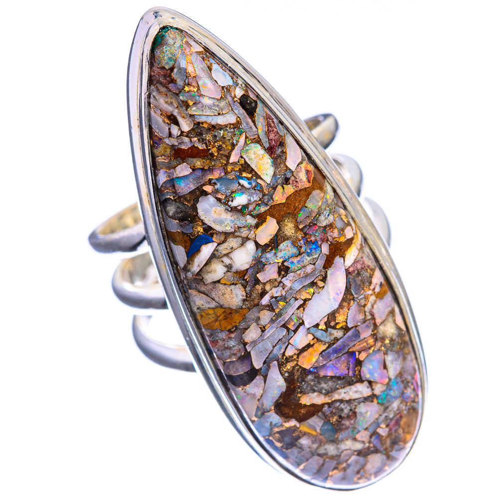 Large Brecciated Ethiopian Opal Ring Size 7 (925 Sterling Silver) R142178
