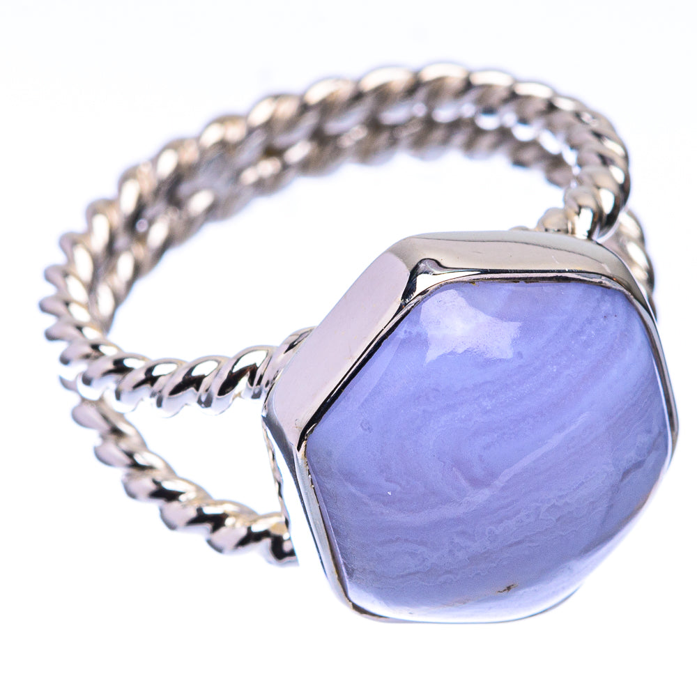 Premium Blue Lace Agate Ring Size 7 (925 Sterling Silver) R141752
