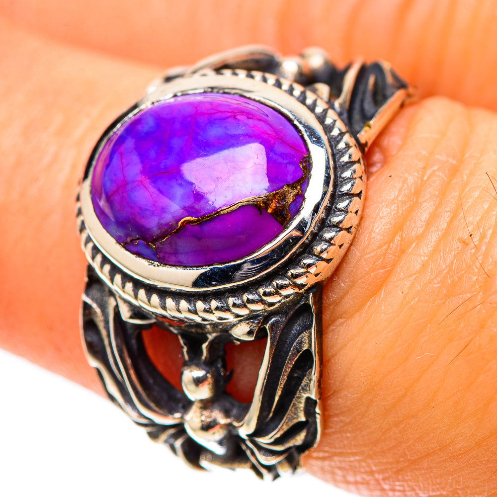 Purple Copper Composite Turquoise Ring Size 7.25 (925 Sterling Silver) RING138551