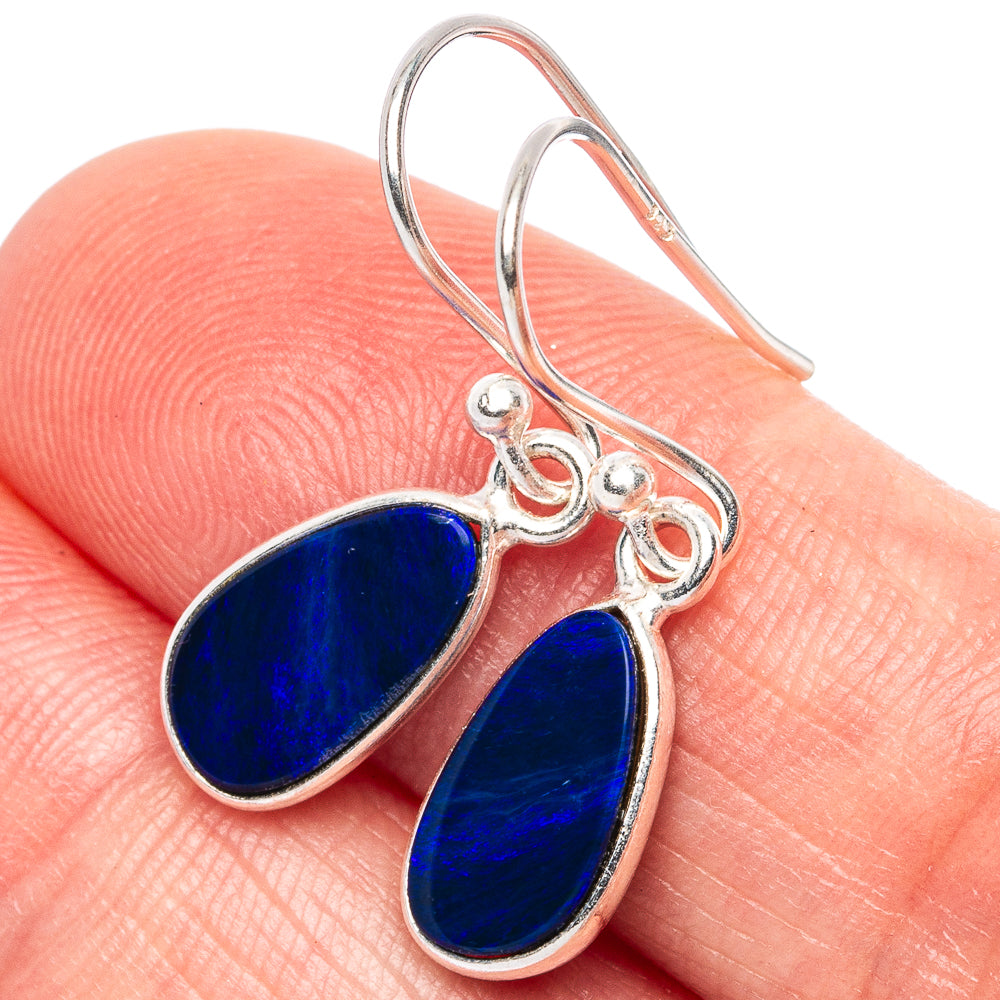 Rare Doublet Opal Earrings 1 1/8" (925 Sterling Silver) E1934