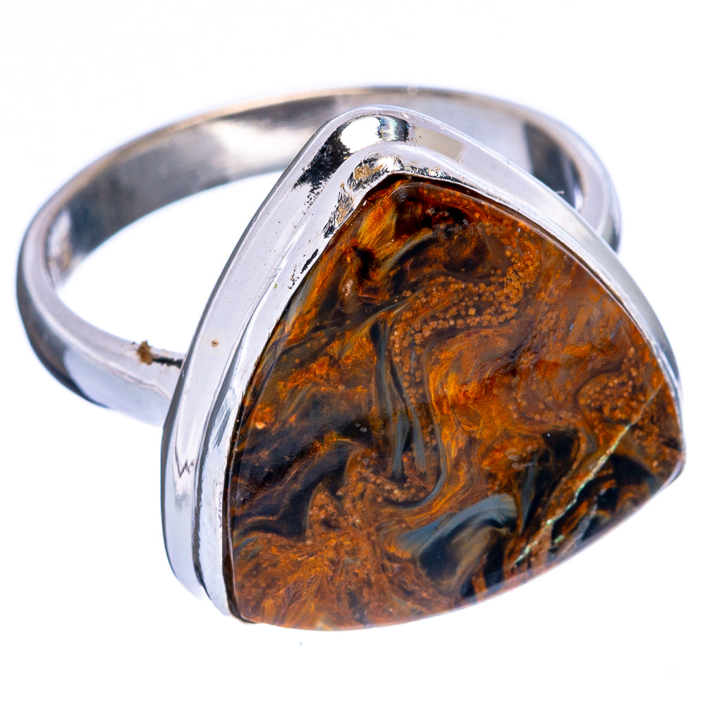 Rare Golden Peitersite Ring Size 8 (925 Sterling Silver) R146644