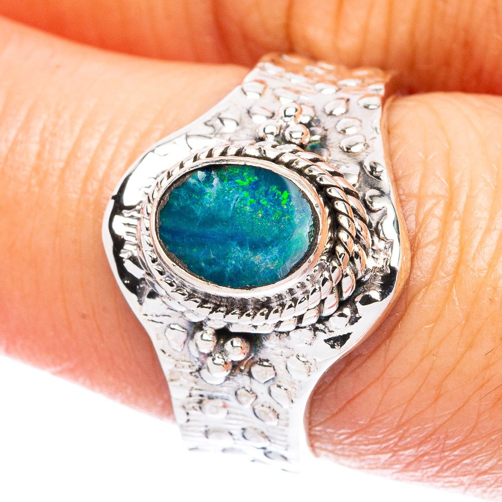Rare  Doublet Opal Ring Size 7.25 (925 Sterling Silver) R3663