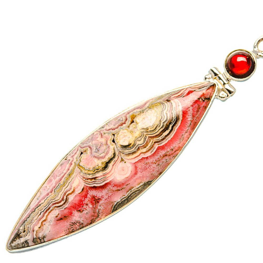 Rhodochrosite, Garnet Pendant 3" (925 Sterling Silver) PD37995