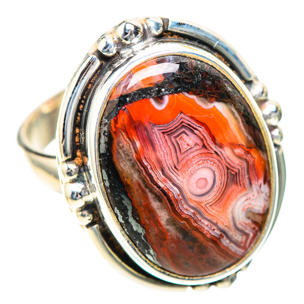 Crazy Lace Agate Ring Size 6.5 (925 Sterling Silver) RING139725