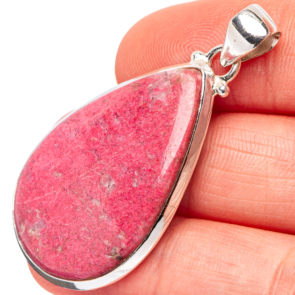 Thulite Pendant 1 3/4" (.925 Sterling Silver)
