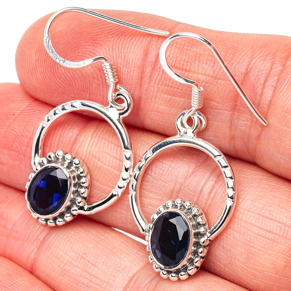 Premium Iolite Earrings 1 1/2" (925 Sterling Silver) E2701