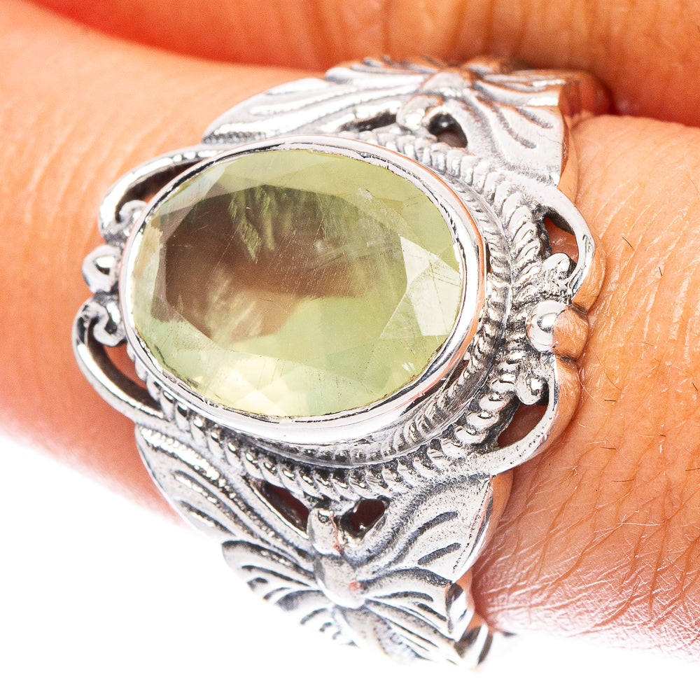 Prehnite Ring Size 9 (925 Sterling Silver) R7022
