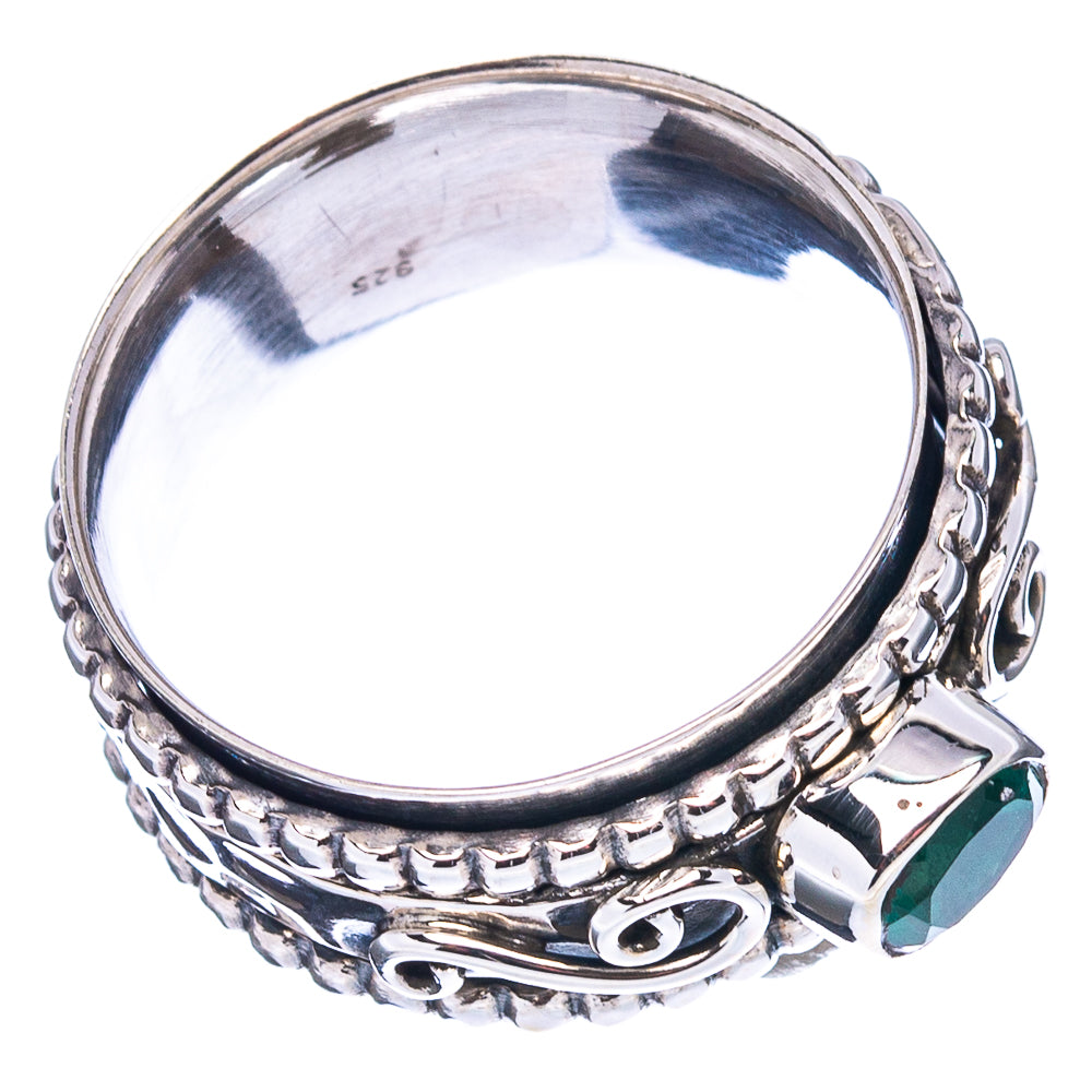 Premium Zambian Emerald Ring Size 9 (.925 Sterling Silver)