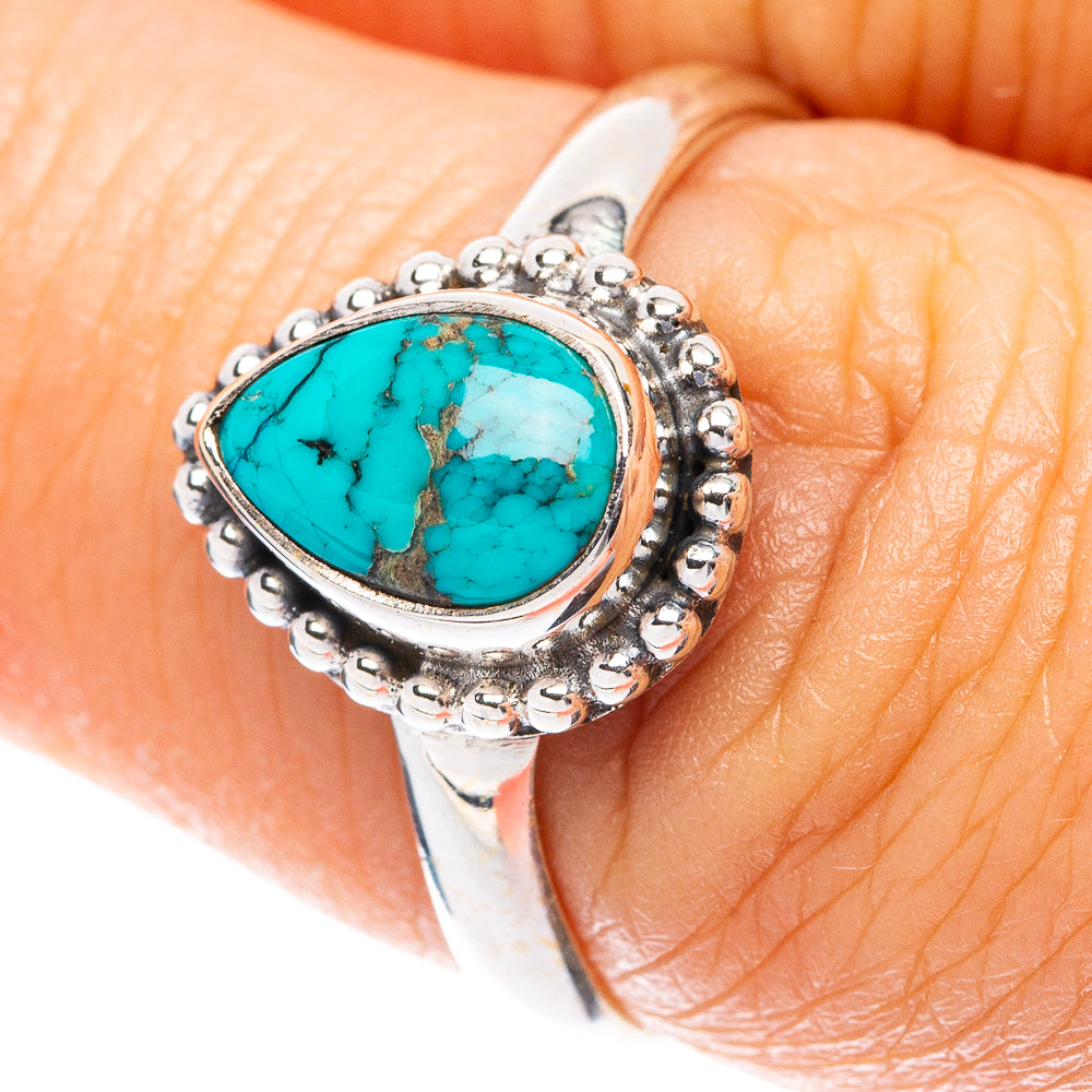 Turquoise Dainty Ring Size 7 (925 Sterling Silver) R5798