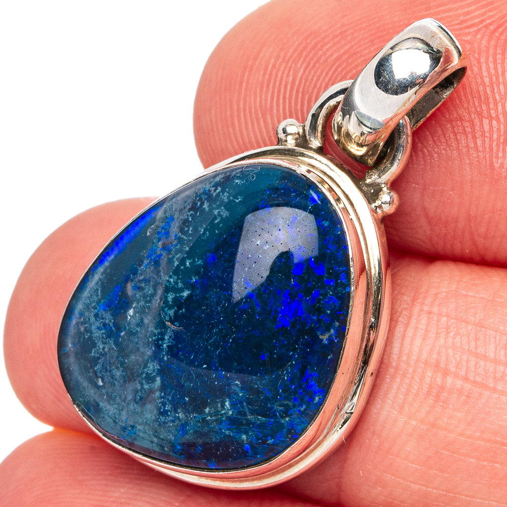 Rare Triplet Opal Pendant 1 1/4" (.925 Sterling Silver)
