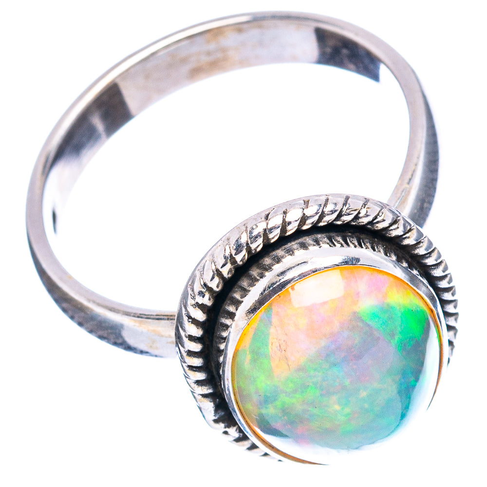 Rare AAA Ethiopian Opal Ring Size 7.5 (.925 Sterling Silver)
