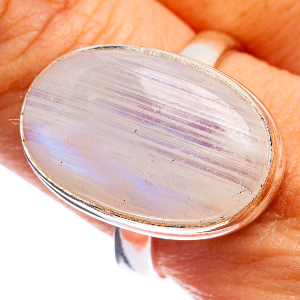 Rainbow Moonstone Ring Size 10 (925 Sterling Silver) R142972