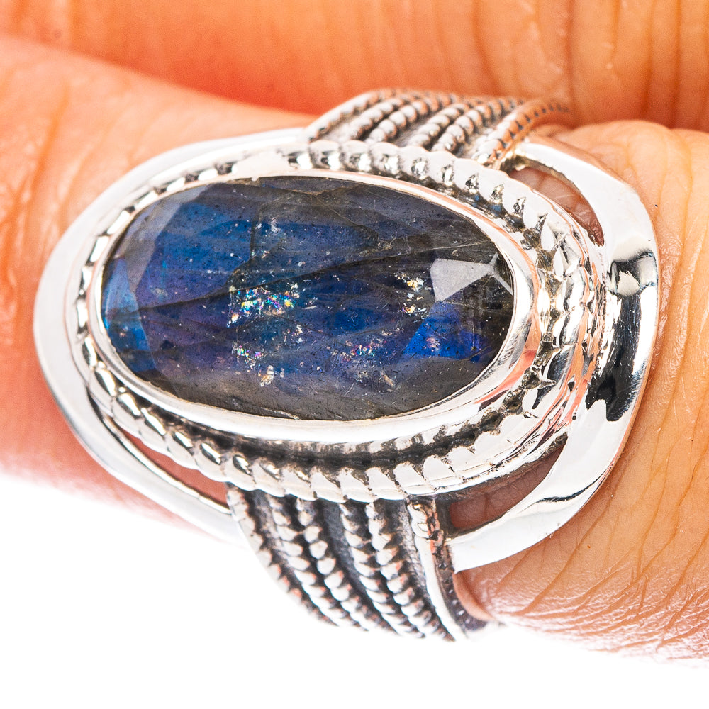 Labradorite Ring Size 6.5 (925 Sterling Silver) R7020