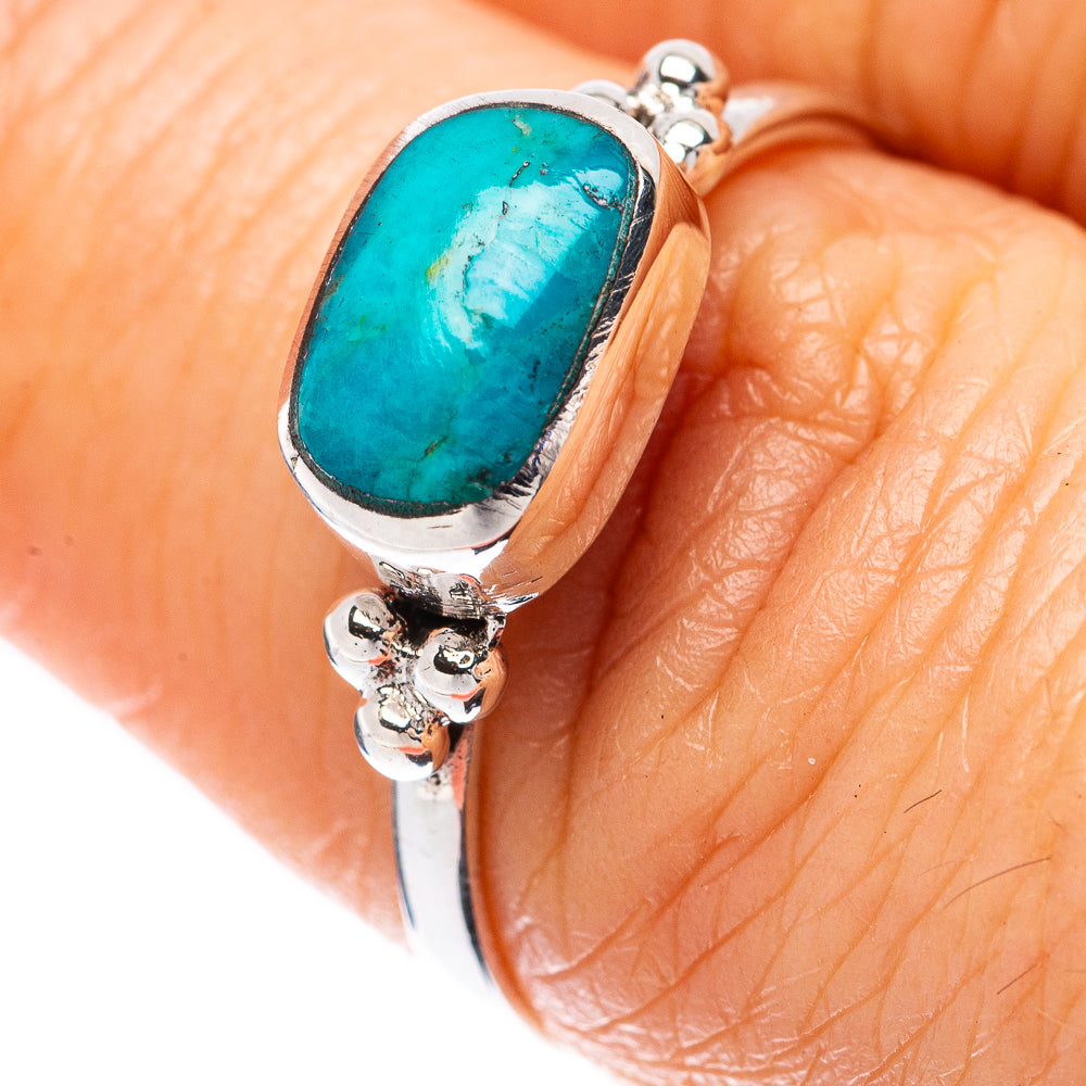 Rare Arizona Turquoise Ring Size 7.5 (925 Sterling Silver) R2215