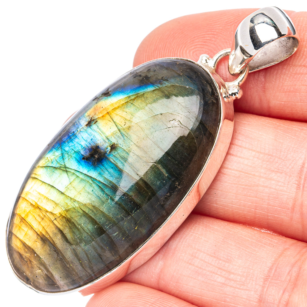 Labradorite Pendant 2 1/8" (925 Sterling Silver) P43180