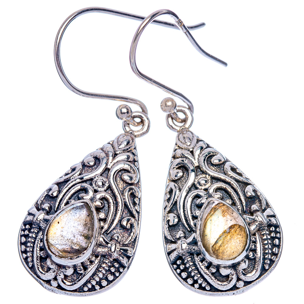 Labradorite Earrings 1 5/8" (925 Sterling Silver) E433263