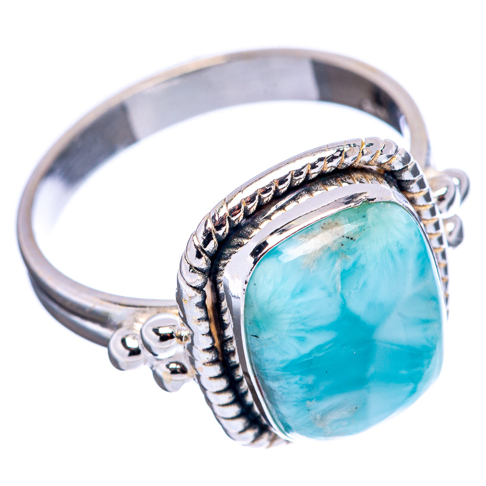 Rare Larimar Ring Size 8 (.925 Sterling Silver)