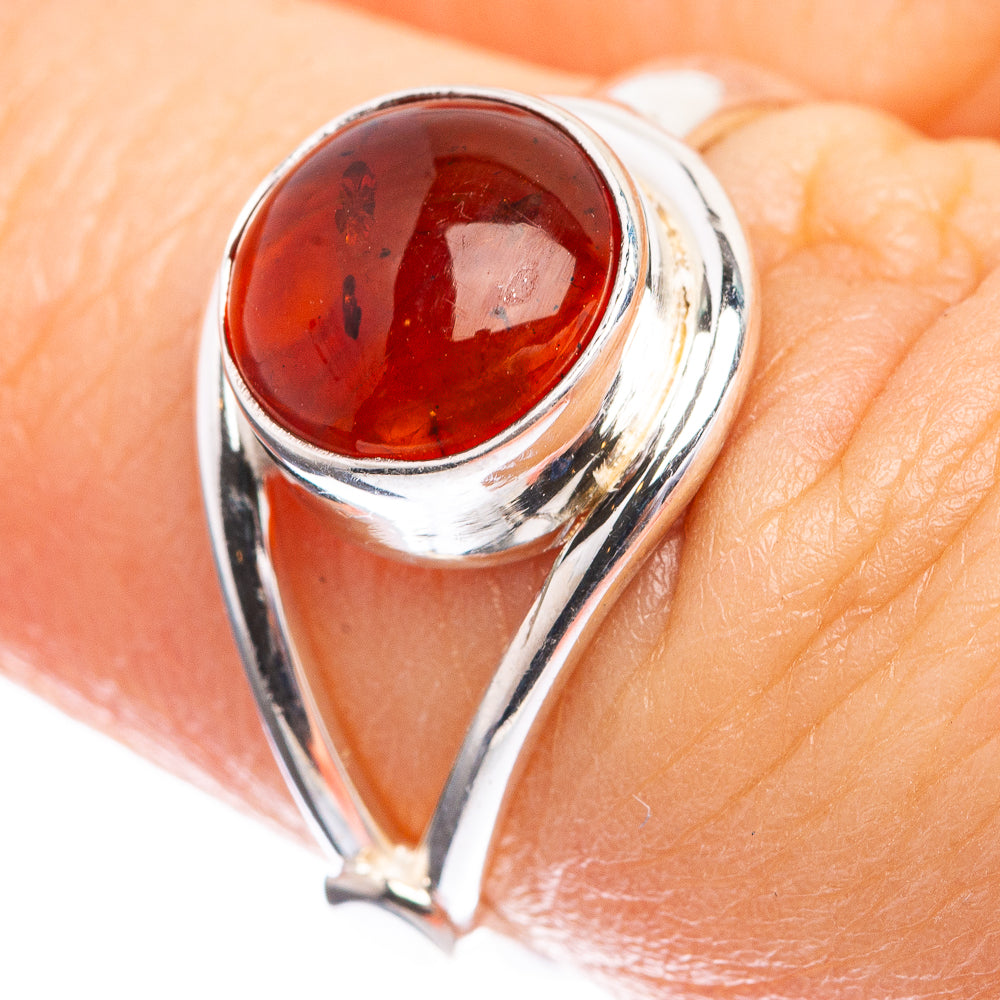 Baltic Amber Ring Size 6 (925 Sterling Silver) R143094