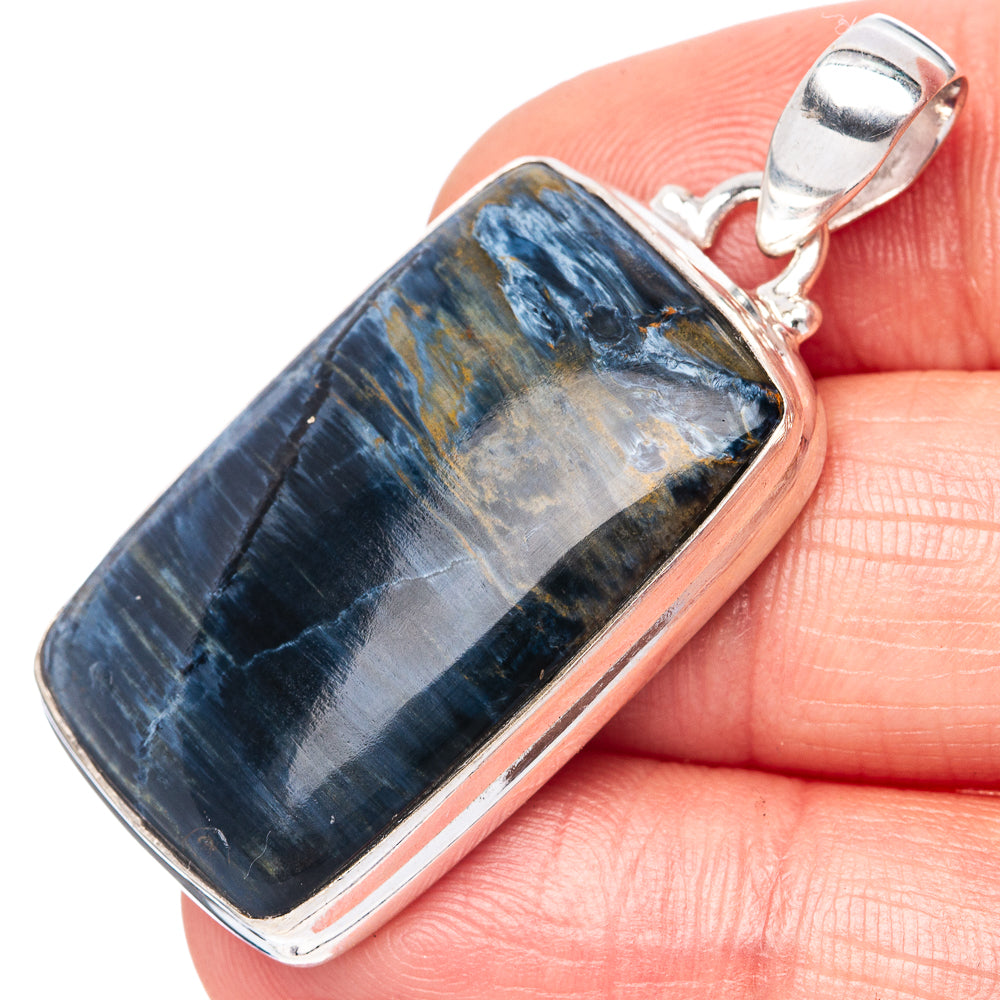 Rare Pietersite 925 Sterling Silver Pendant 1 5/8" (925 Sterling Silver) P42625