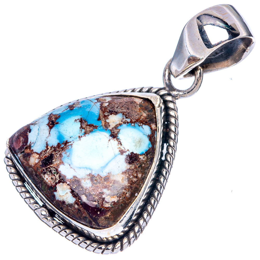 Rare Golden Hills Turquoise Pendant 1 1/4" (925 Sterling Silver) P42707