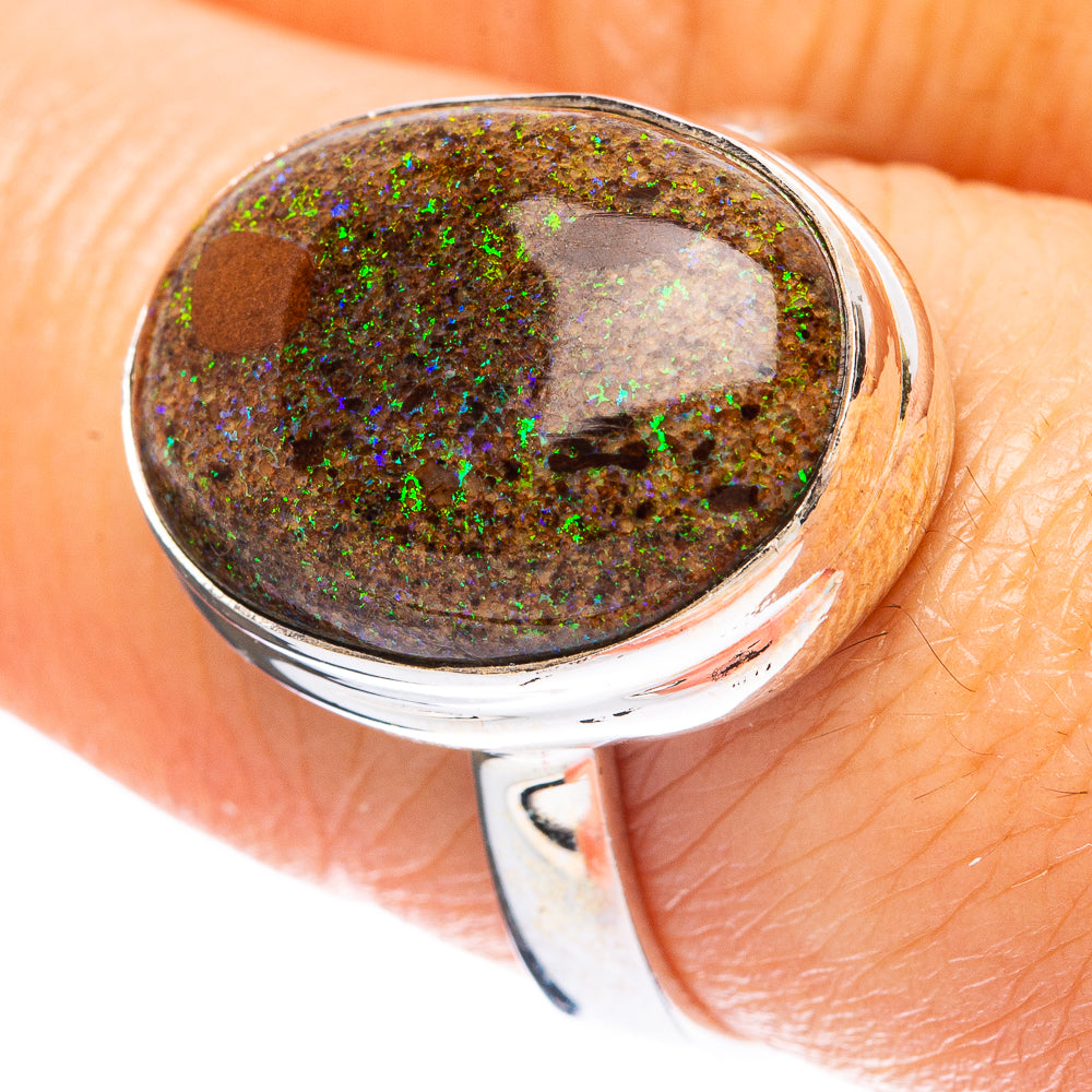 Rare Matrix Opal Ring Size 8 (925 Sterling Silver) R4168