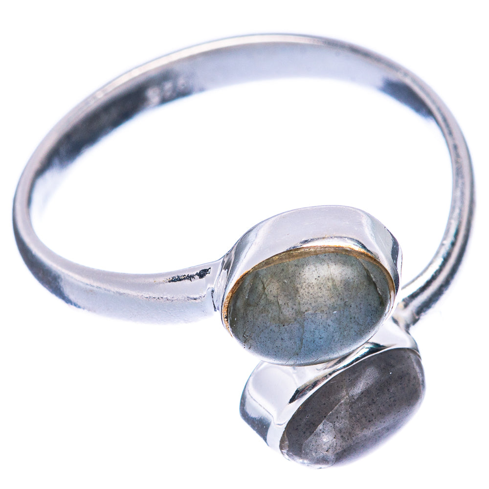 Labradorite Dainty Ring Size 7 Adjustable (925 Sterling Silver) R5714