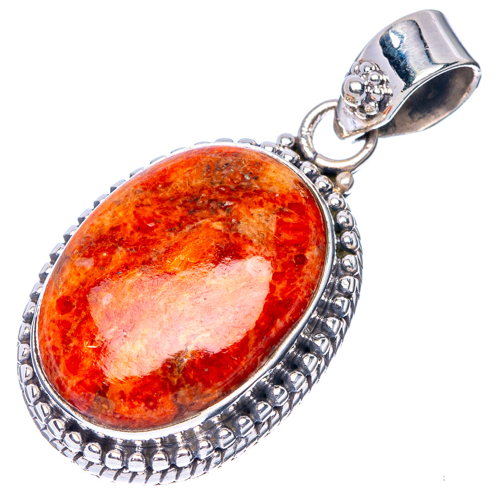 Sponge Coral Pendant 1 1/4" (925 Sterling Silver) P41112