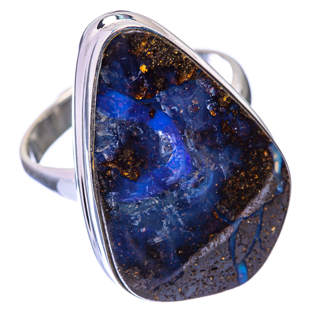 Large Boulder Opal Ring Size 10 (925 Sterling Silver) R141220