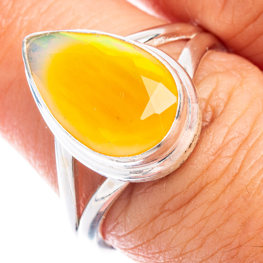 Rare Ethiopian Opal Ring Size 8 (925 Sterling Silver) R7463